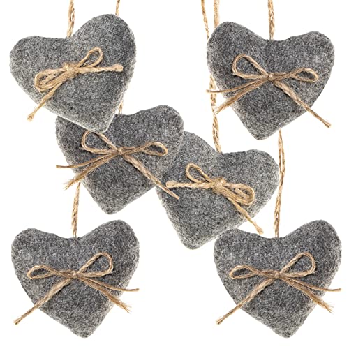 Filzanhänger Herzen, 6 Stück: Weihnachtsanhänger Herz, Anhänger Filz,...