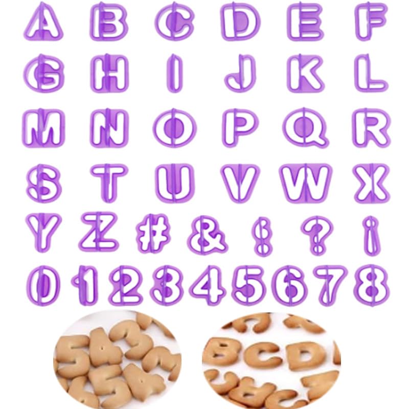 Amazon | クッキー型 アルファベット 数字 記号 40個 クッキーカッター