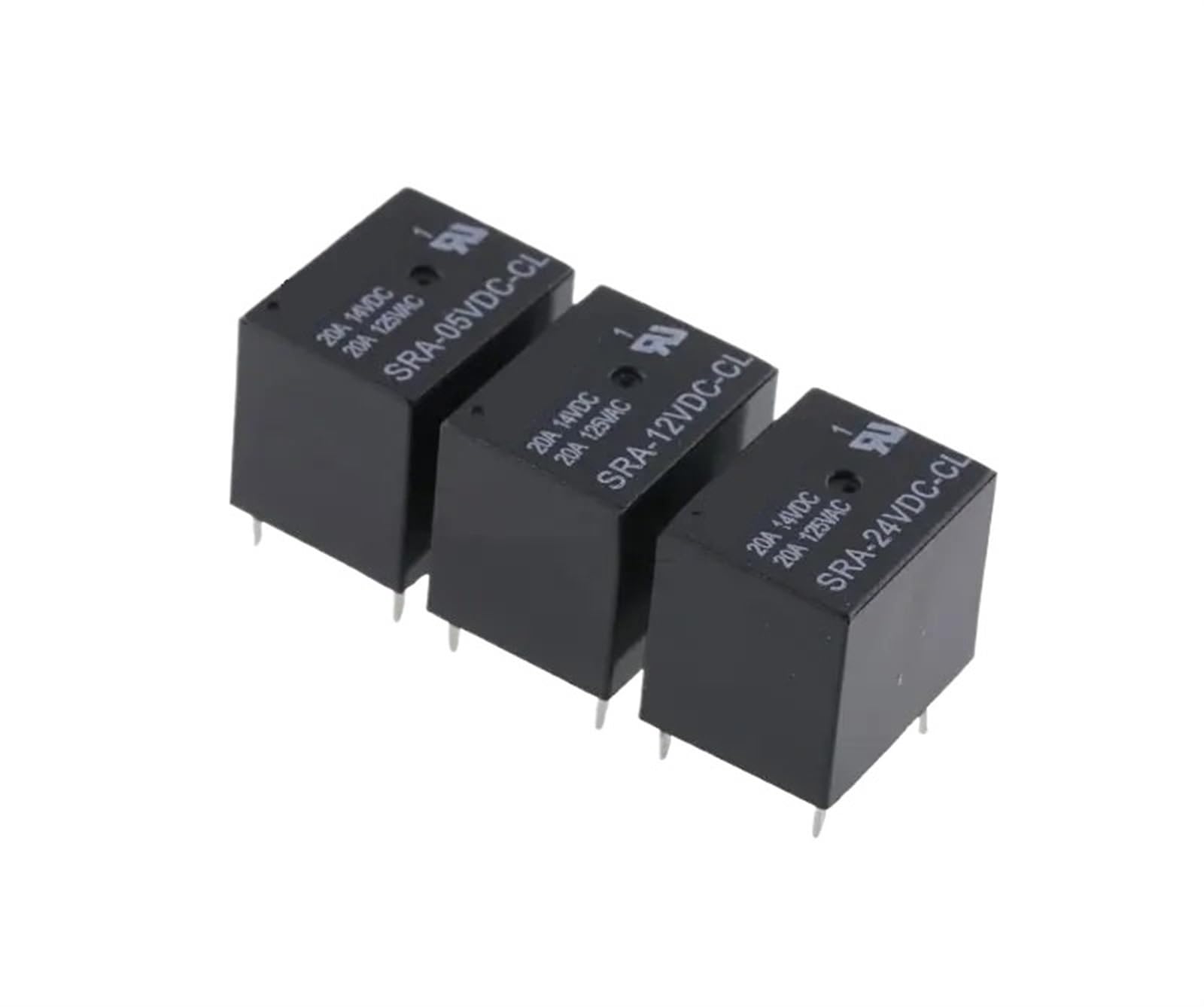 Relais DC 5V 12V 24V de 20A 125V AC pour commutation électronique