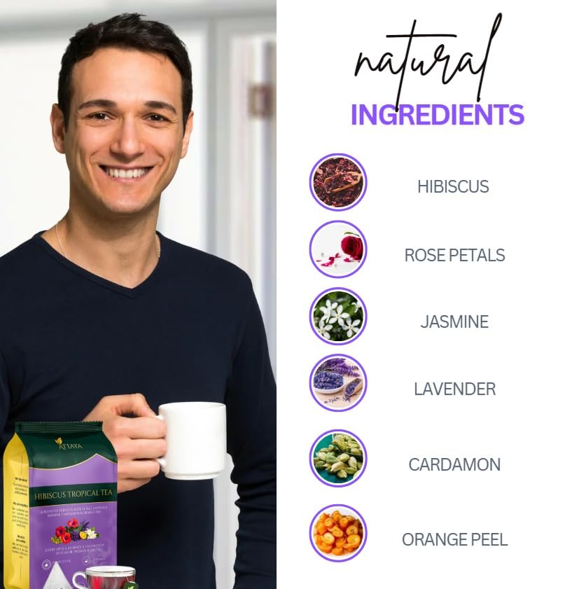 Miniatura 9 de Hibiscus Flowers 16oz + Hibiscus Tropical Herbal 100 bolsas de té