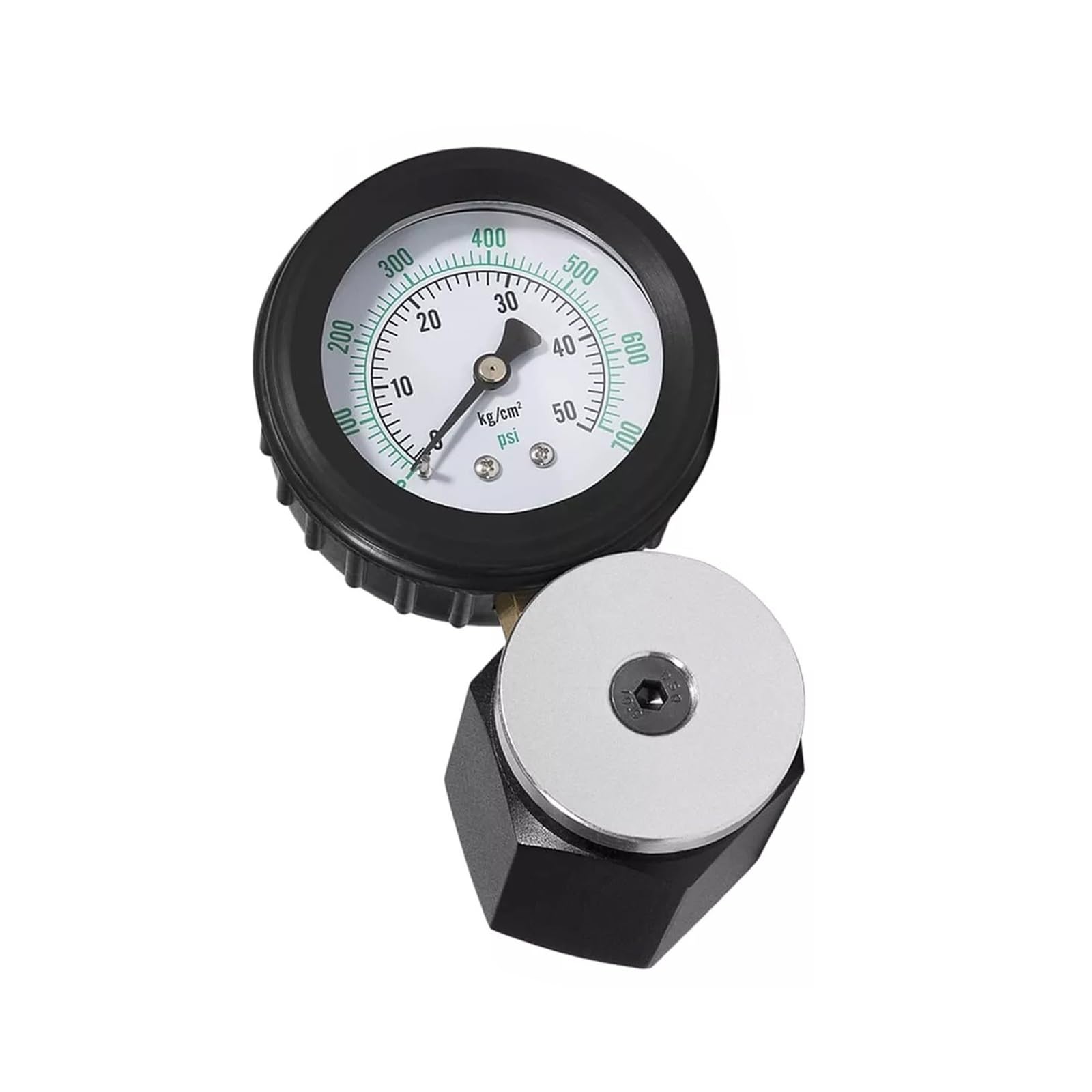 Probador de presión resorte válvula Mini Universal, unidades medición doble e, rango 0-700 Psi/0-50 Kg-cm2,Precisión del dial de precisión