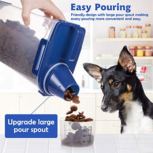 Kytely Upgraded Small Dog Food Storage Container, Airtight Cat Food Storage Container with Measuring Cup, Pet Food… - Image 2