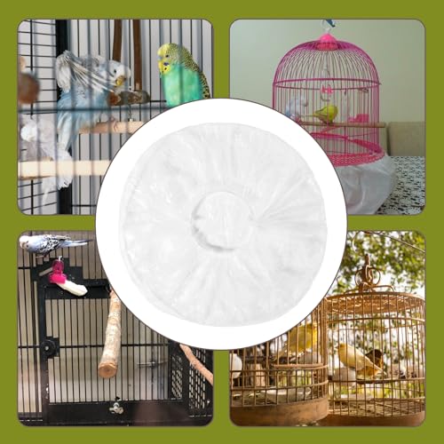 Image of 100 PCS Bird Cage Liners, Disposable Bird Cage Plastic Sleeves for 15.7 x 23.6 Inch Fecal Tray Cages Cushion Pad for Pet Habitats Animal Cages Cushion for Parrot Parakeet Conure Cockatiel