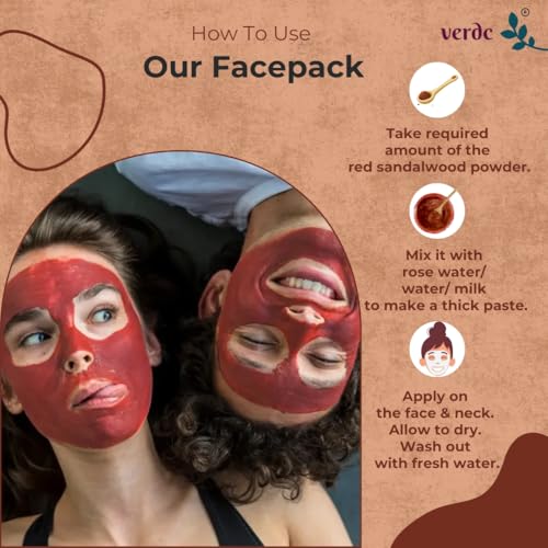 Image of 100% Natural Face Packs of Organic Kasturi Manjal & Premium Forest Grade Red Sandalwood Powder for Beatiful Glowing Skin (Combo of 2)