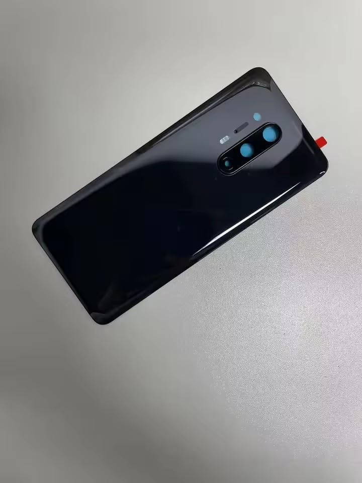 YOOOKOOO Compatible Rear Back Cover for OnePlus 8 Pro – Battery Door Housing Replacement Part (Black)