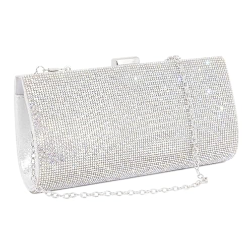 Elenint Women's Handbag Clutch Purse Shiny Rhinestone Evening Bag for Wedding Party Bridal Prom, Twinkle Colorful Rhinestone Hasp