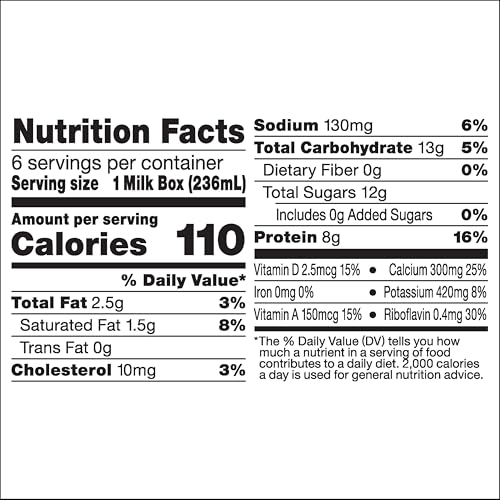 Image of Horizon Organic Shelf Stable 1% Lowfat Milk Boxes, Pack of 6-8g Protein per Serving