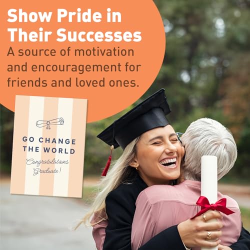 Image of Sweetzer & Orange Modern Graduation Cards - Set Of 24 4.25x5.75 inch Grad Cards With Envelopes & Storage Box - 6 Assorted Modern Designs With Interior Greetings For Graduation Gifts