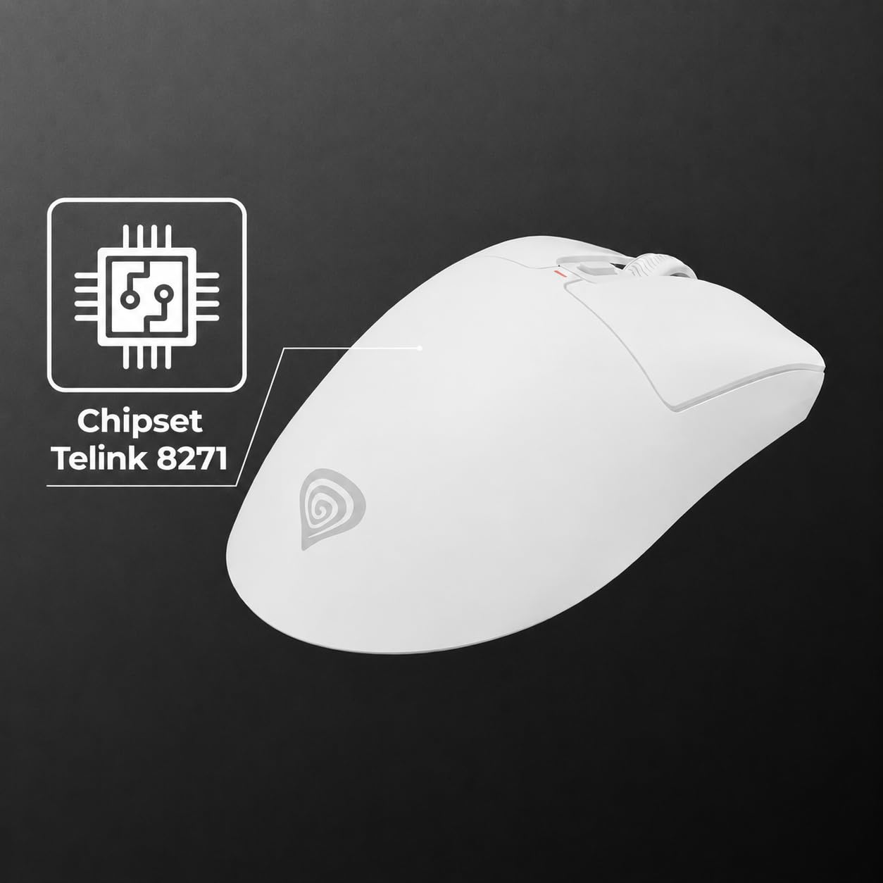Genesis Zircon 880 - Ratón inalámbrico para videojuegos (12000 ppp, modo triple), color blanco | Ratón inalámbrico E-Sport con sensor PAW3311, 64 g, Kailh Optical, 6 botones, 2,4 GHz, Bluetooth y USB-C