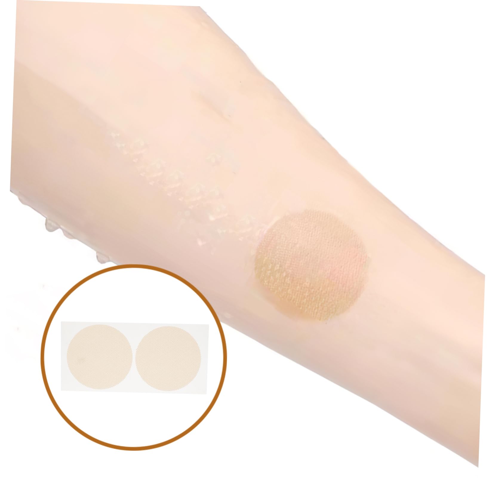 Didiseaon Nipple Stickers for Men 20 Pairs Nipple Guard for Running Anti-chafing Tape Beige