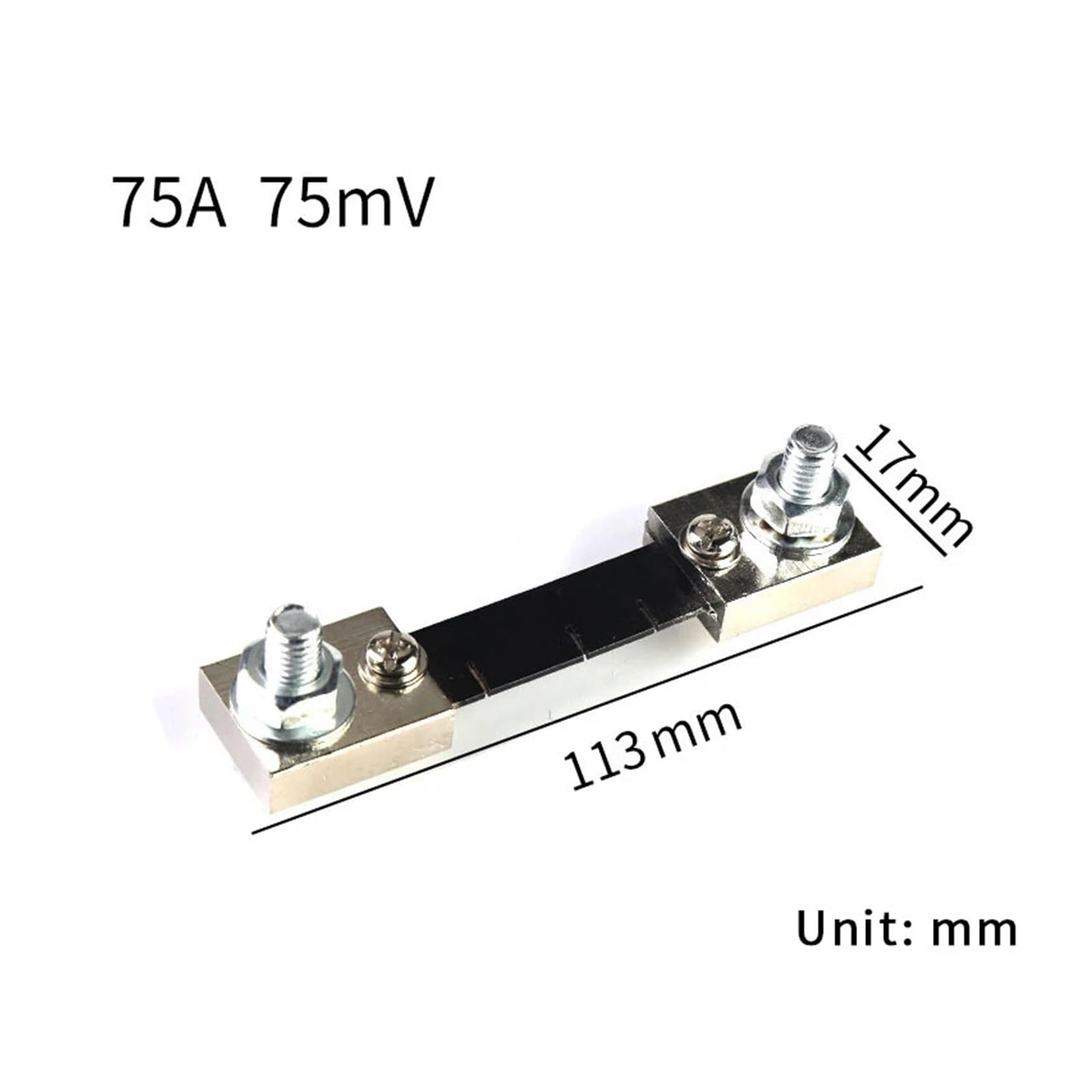 CHBMSS 2PCS External Shunt 75A 75mV Current Meter Shunt Resistor for Digital Ammeter Voltmeter Wattmeter
