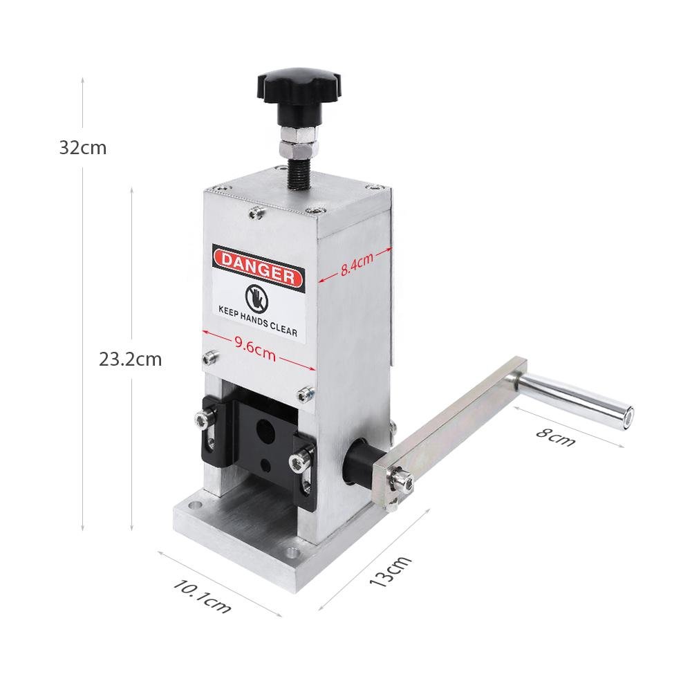 Abisolierzange manuelles Abisolieren 1-25mm Kabel elektrische Schälmaschine mit Handkurbel halterung Verwendung mit Hand bohrmaschine  13