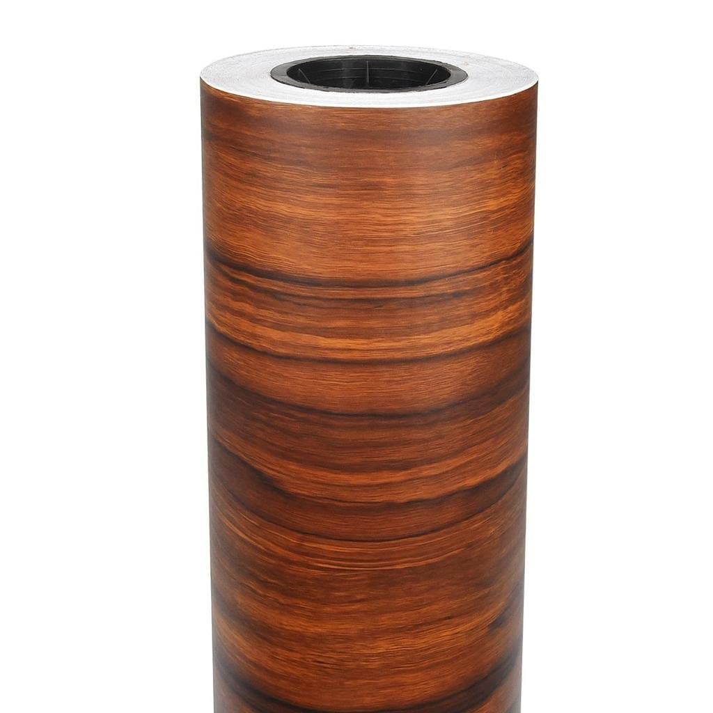 MANEAA ENTERPRISES Dark Walnut Wood Grain Self Adhesive Waterproof Wallpaper PVC Stickers Wooden Door Wardrobe Desktop Almirah Cupboard, Tabletop, Wall, Door Interior (2 x 6 Feet )