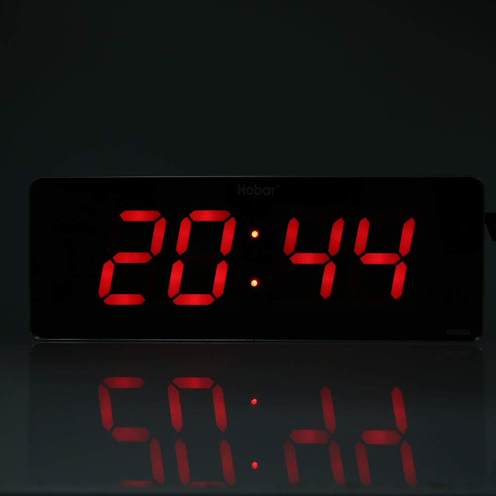 Dioche 14.2 `` Orologio digitale da parete grande, display a LED elettrico Orologio da parete moderno con calendario per camera da letto ufficio(Ora + minuto)