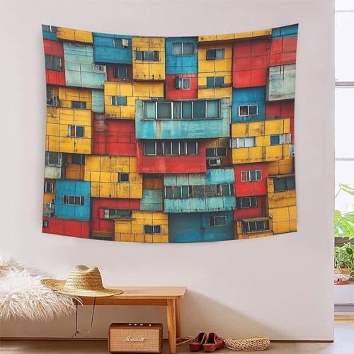 Tapisserie murale blocs de construction 3D en polyester pour chambre d'enfant