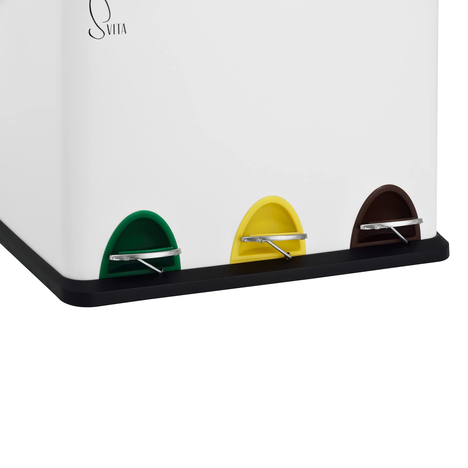 SVITA 3XCombo Mülleimer 32 Liter Weiß (2x8 16L