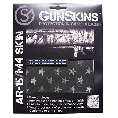 GUNSKINS 保護フィルム AR-15 M4用 ライフルスキン シンブルーライン