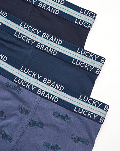 Lucky Brand Men's Underwear - Casual Stretch Boxer Briefs (3 Pack), Size Large, Navy/Indigo #TOP2