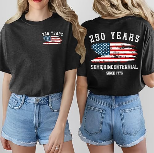 Image of Ithalt Women 4th of July Shirt Fourth of July Shirts USA Sequin Tshirt American Patriotic T-Shirt Stripes Tee Tops