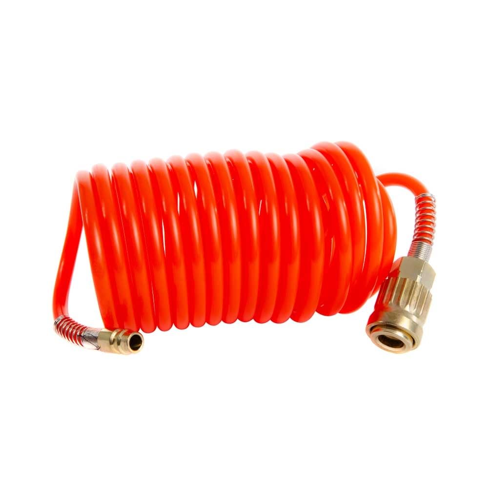 5 Meters of Spiral Hose with 1/4" Euro Connectors