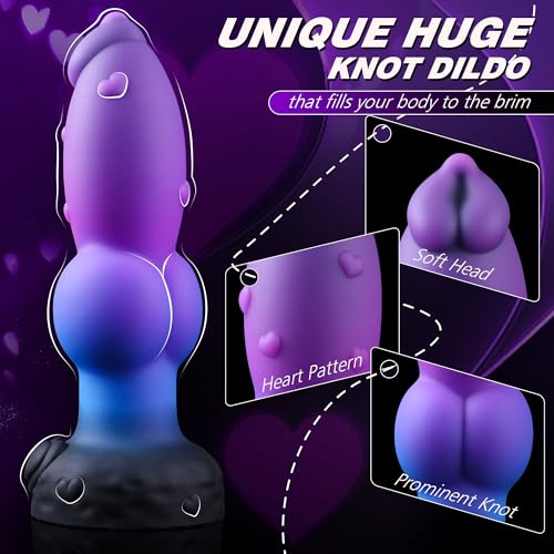 Thick Dog Knot Silicone Dildo with Suction Cup 2.4 Inch Fantasy Toy - Image 2