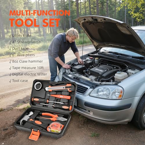 Car Emergency Kit with First Aid & Jumper