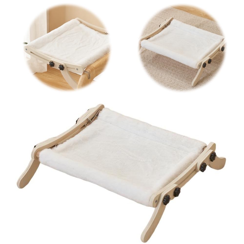 Gaderth Cat Window Hammock, Dual-use Adjustable Cat Hammock Holds Up 40LBS for Home Living Room