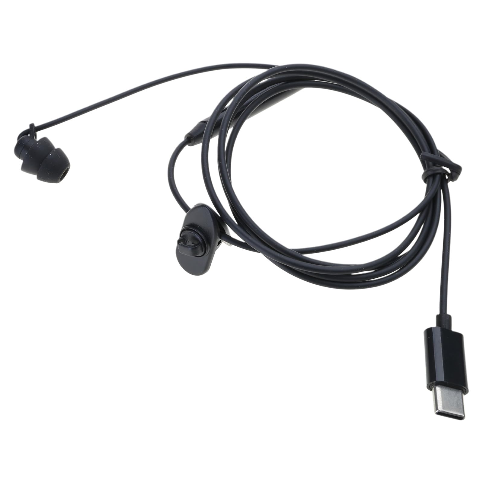 USB Type C Earphones Single Earbud 1 Side Earplugs with Microphones stereoes Sound Reinforced Cord for