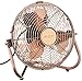 Produktbild Brandson - Windmaschine Retro Stil - Ventilator im Kupfer Design - Standventilator 32 Watt - Tischventilator Standventilator - hoher Luftdurchsatz - stufenlos neigbarer Ventilatorkopf
