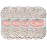 JubileeYarn Cotton Select Yarn - 50g/Skein Sport Weight - Vapor Grey - 4 Skeins