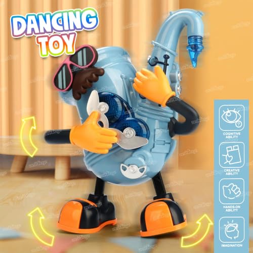 Image of Zest 4 Toyz Dancing Robot Toy for Kids with Colorful LED Light and Sound Toy Interactive Robot Electric Dance Toy Musical Toy for Kids Battery Operated Baby Toy Birthday Gift for Boys Girls