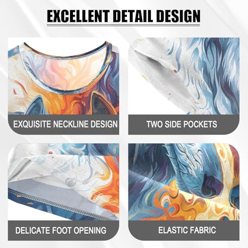 senya Short Sleeve Pajamas Sets Summer Cotton Sleepwear Blue Red Wolves4