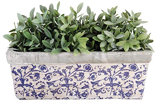Esschert Design AC29 15 x 40 x 16cm Ceramic Flower Box - Multi-Colour