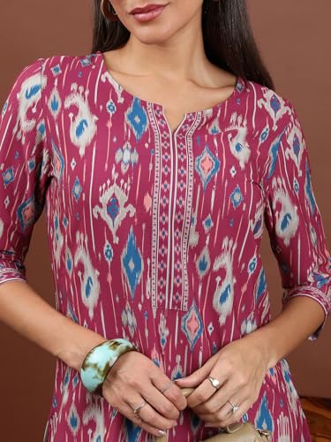 Image of Vishudh Women's Kurta | Regular Fit | Trendy Ethnic Top for Everyday Comfort