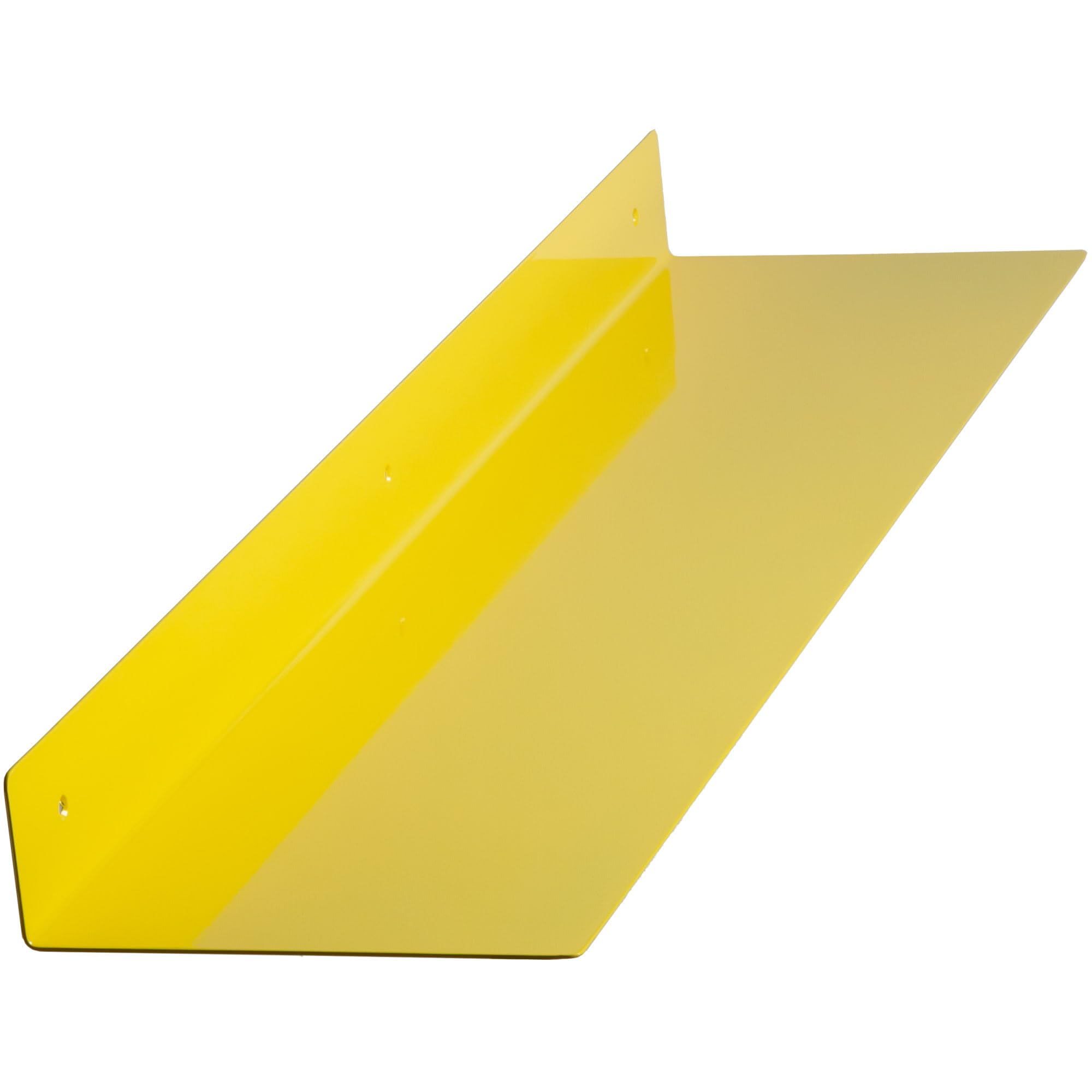 Calabasas Decor 36x8 in Metal Floating Shelf Yellow Wall Mounted - Made in The USA - Bedroom, Living Room, Bathroom, Kitchen