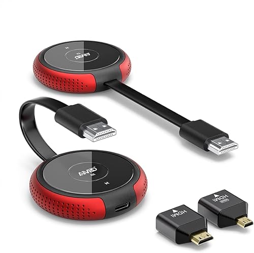 Transmisor y receptor HDMI inalámbrico 4K, TIMBOOTECH Casting 5G señal estable videoaudio Kit de extensor HDMI inalámbrico para PC, portátil,
