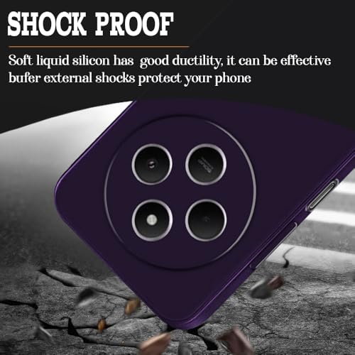 Image of Back Cover for Mi Redmi A4 5G | Full Camera Protection | Premium Liquid Silicon Case | Flexible Bumper Case for Mi Redmi A4 5G / 14C 5G / 14R 5G / Poco C75 5G / M7 5G (Purple)