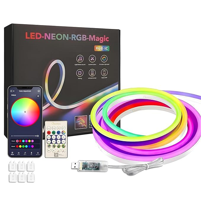 まるまる　LEDネオン Buy Multi-Colour Magic Light with USB Cable, LED Neon RGB Strip