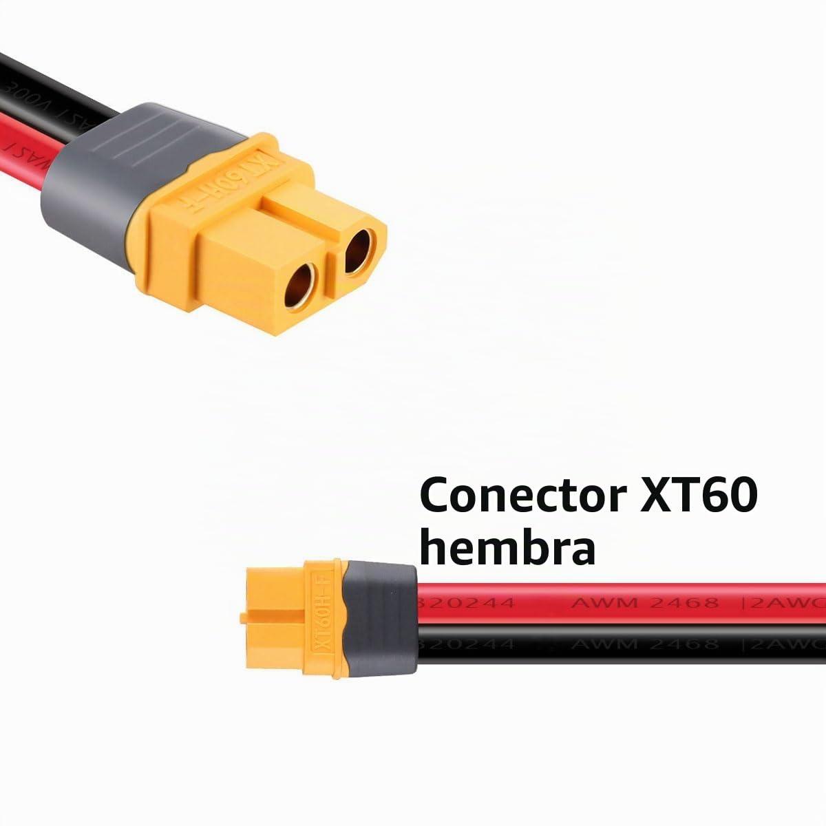 Cable solar de 3 m (XT60, 10 AWG, 6 mm2, compatible con Ecoflow, Bluetti, Anker)