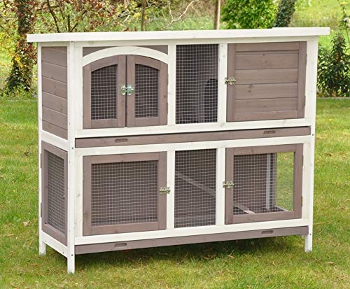 nanook System-Hasenstall Hasenstall Kaninchenstall XXL Meerschweinchenstall Balu erweiterbar draußen wetterfest 120 x 50 x 104 cm