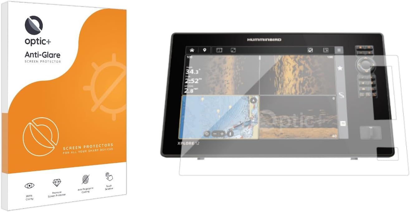 Optic+ Anti-Glare Screen Protector Compatible with Humminbird Xplore 12