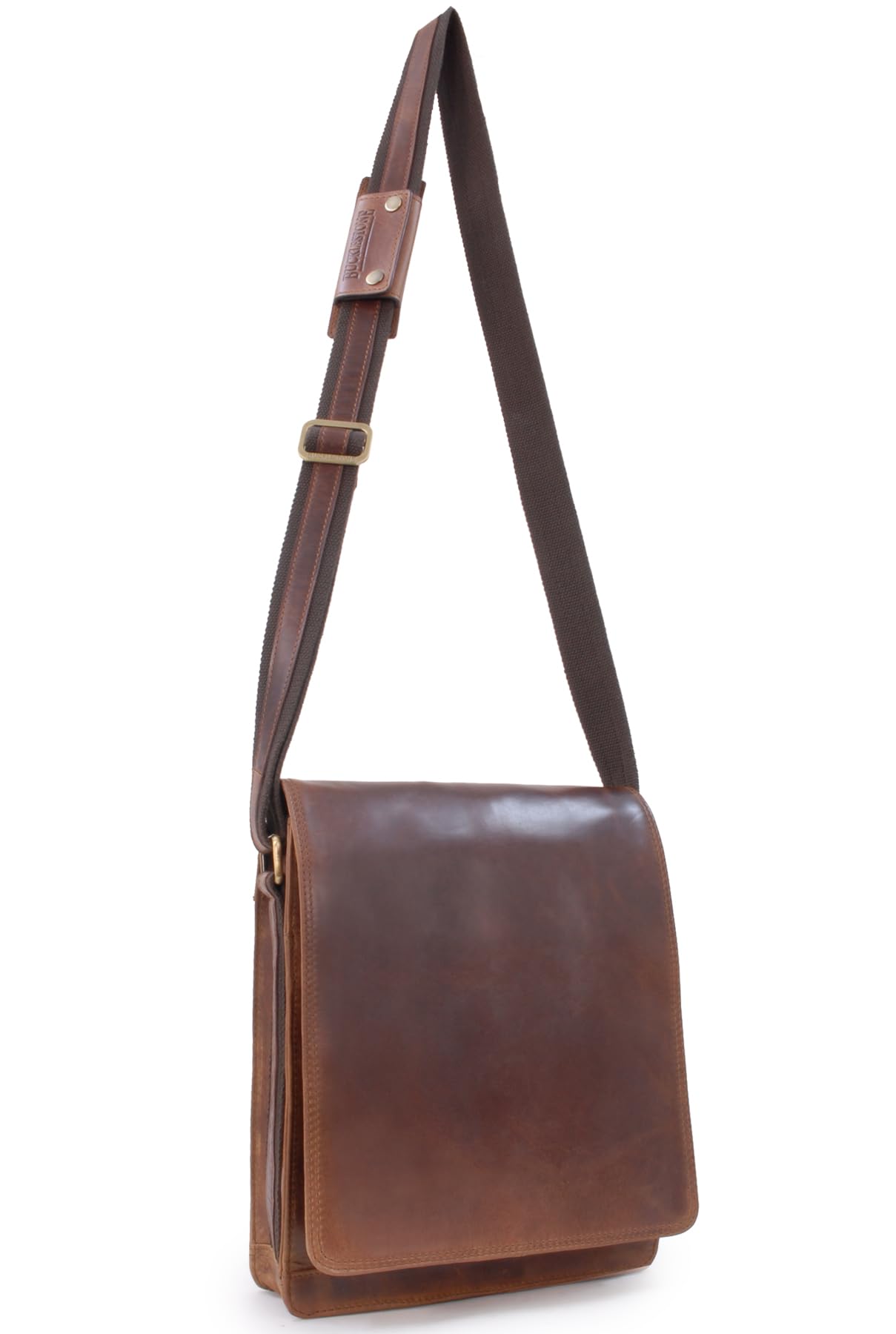 Grand Sacoche Homme Cuir - Sacoche Bandoulière - Messenger Bag de Travail - Petit/Moyen - Bandoulière Réglable - Warwick