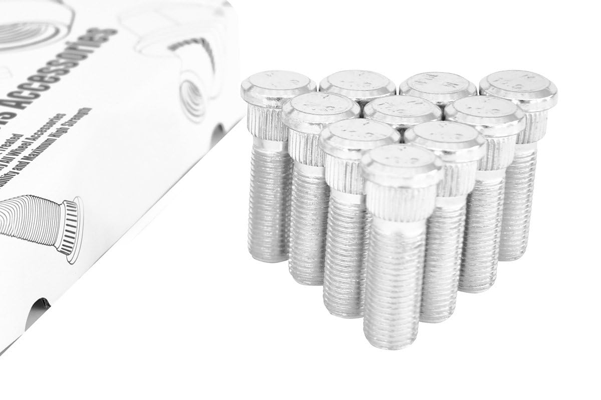 Project Innovation OEM Size Direct Replacement 45.5mm Total Length Wheel Studs Wheel Bolts Compatible with Toyota Tundra Pick up Trucks m14x1.5x45.5 Year 2007-2021 1 Set 10pcs