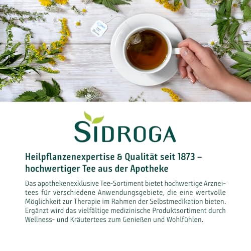 Sidroga Salbeiblätter – Salbeitee - pflanzliches Arzneimittel - bei Magen-Darm-Beschwerden & Reizungen im Mund-Rachen-Bereich - 20 Teebeutel à 1,5 g