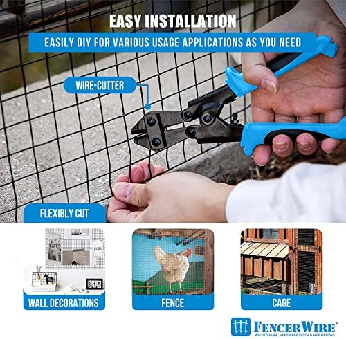Fencer Wire 16 Gauge Black Vinyl Coated Welded Wire Mesh Size 1 inch by 1 inch (e. 5ft. x 50ft.)