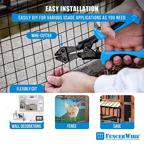 Fencer Wire 16 Gauge Black Vinyl Coated Welded Wire Mesh Size 1 Inch By 1 Inch (C. 3Ft. X 50Ft.) #TOP3