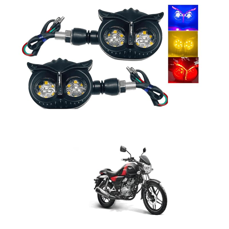LOVMOTO Universal Owl Shaped Motorcycle Turn Signal Light, Running Indicator Blinker Bright LED Cool Modified 12V Waterproof Motorcycle Set of 2pcs Comfortable With Vik-ranta 150