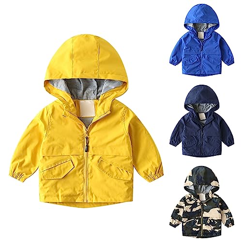 Toddler Windbreaker Jacket Kids Lightweight Hooded Raincoat Boys Girls Dinosaur Zip Outdoor Outerwear Fall Winter Coat