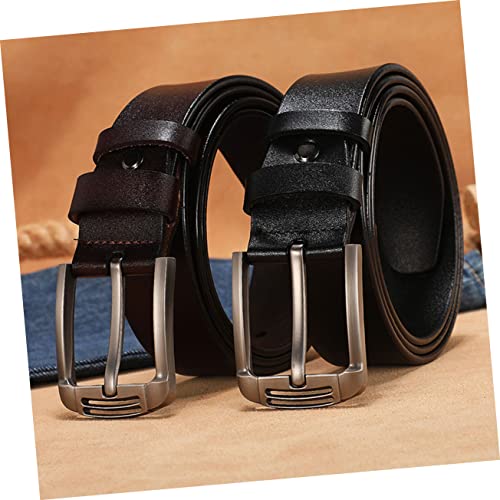 1Pc Adjustable Leather Belt for Men Casual with Square Pin Buckle for Business and Everyday Wear4