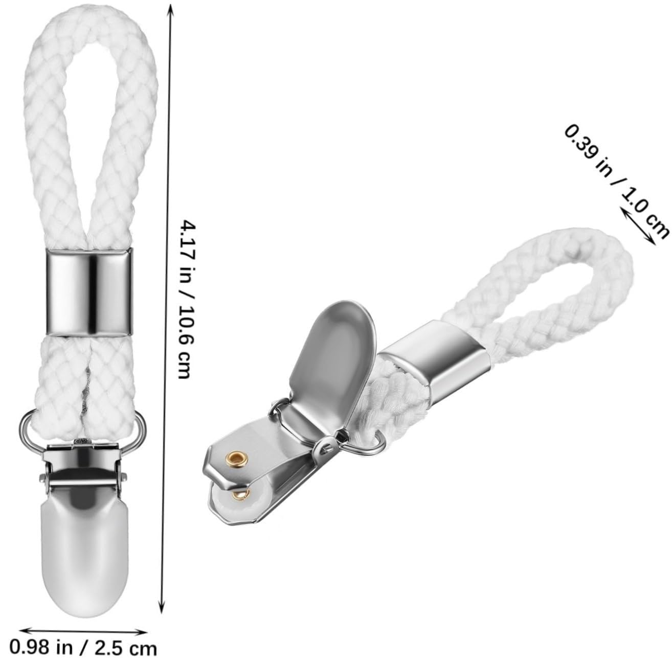 4 Clip Porta Asciugamani Con Passanti – Ganci In Metallo Nichelato Antiruggine, Per Cucina E Bagno, Fissaggio Forte